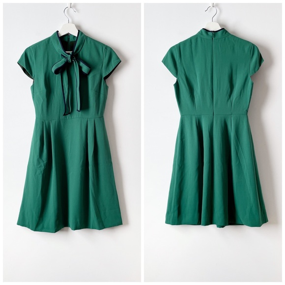 nwt j.crew  tie neck dress in 365 crepe 4P - Picture 2 of 12